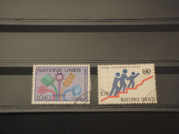 NAZIONI UNITE - GINEVRA - 1980 ECONOMIA 2 VALORI - TIMBRATI/USED - Usados
