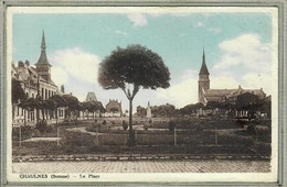 CPA - (80) CHAULNES - Aspect De La Place En 1943 - Carte Colorisée - Chaulnes