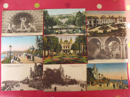 9 Cartes Postales Monaco Monte-Carlo. Casino Fontaine Jardins Sainte Dévote Principauté Prince - Verzamelingen