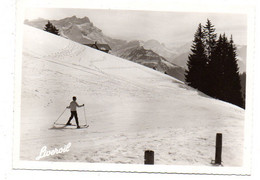 Sports D'hiver-- Paysage D'hiver ....Ski (animée)......pub Liveroil     Signée René Letourneur............ - Sports D'hiver