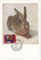 SUISSE - Carte Maximum - 20c Pro Fauna 1959 - Lièvre - Goldau - 12/9/1959 - Cartoline Maximum