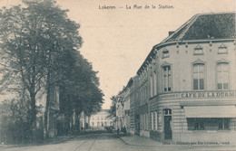 LOKEREN   LA RUE DE LA STATION -  HOEK  CAFE DE LA DURME   2 SCANS - Lokeren