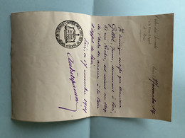 Manuscrit De L’ordre Des Avocats à La Cour D’appel De Paris En Novembre 1914 Avec Cachets - Manuscripts