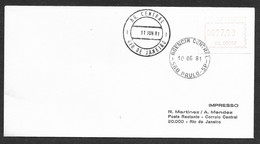 Brésil Brasil Lettre 1981 São Paulo Avec EMA  Brazil Franking Label Meter ATM Cover - Automatenmarken (Frama)