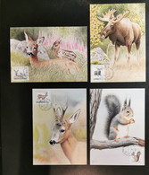 SVEZIA 1992 ANIMALI - Maximum Cards & Covers