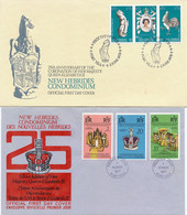 New Hebrides Condominium 2 First Day Cover Queen Elizabeth II 25 Th Anniversary Silver Jubilee 1977 - Vanuatu