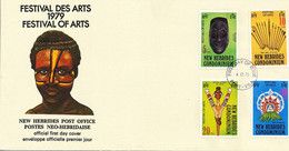 New Hebrides Condominium  First Day Cover Festival Arts 1979 Face Painting - Vanuatu