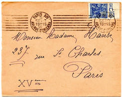 PARIS XIV / AV. D' ORLEANS 1929 = JEANNE D' ARC PUB LAME LE COQ + FLAMME KRAG Muette '7 Lignes DROITES égales' - Briefe U. Dokumente