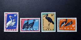 D. R. Congo - 1963 - Birds - Oiseaux - Exotic Vogels (4 Values ) - Nuovi