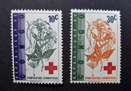 D. R. Congo - 1963 - N°481 - 482   Rode Kruis - Croix Rouge - Red Cross - Medicinale Plants  (2 Values ) - Ungebraucht