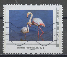 France - Frankreich Timbre Personnalisé 2008 Y&T N°IDT07-022 - Michel N°BS(?) (o) - Flamands Roses - Gebruikt