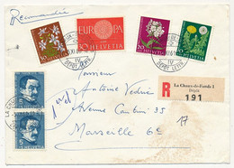 SUISSE - Enveloppe Recommandée Affr Composé - Oblit La Chaux De Fonds 5/11/1960 - Cartas & Documentos