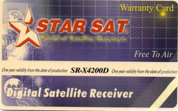 STAR SAT - Digital Satellite Receiver -Variété - Pellicule Décollée - Altri & Non Classificati