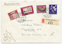 SUISSE - Enveloppe Recommandée Affr Composé - Oblit La Chaux De Fonds 7/6/1960 - Cartas & Documentos