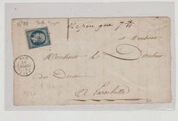 N°10 Sur  Grand Fragment De Lettre Belles Marges Oblitération PC N°2756 (RUE-76 Indice 5) - 1852 Luigi-Napoleone