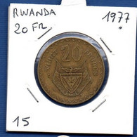 RWANDA - 20 Francs 1977 - See Photos - Km 15 - Rwanda