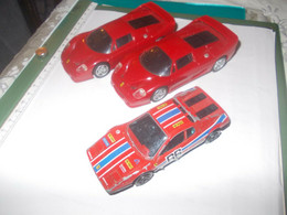 4 MODELLINI FERRARI F50 (DOPPIA),512BB, LANCIA S4 + 16 MACCHININE TIPO KINDER - Burago