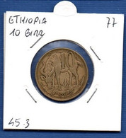 ETHIOPIA - 10 Birr 1977 -  See Photos -  Km 45.3 - Aethiopien