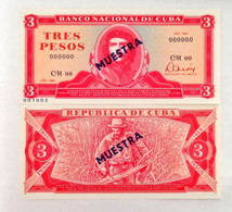 Cuba 3 Pesos Specimen 1983 Unc - Cuba