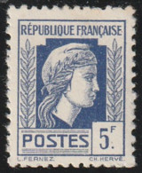 Année 1944 - N° 645 - Marianne D'Alger - 5 F Bleu-violet - Neuf - 1944 Gallo E Marianna Di Algeri