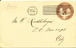 USA 5 Cents Postal Stationery Cover 4-12-1893 - ...-1900