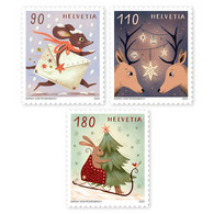 Switzerland 2022 (4/2022) Weihnachten Christmas – Festliche Grüsse  MNH (with No Barecode) - Unused Stamps