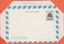 SAN MARINO - 1978 - AG10 - 200 Stemma - Aerogramma - Intero Postale - NUOVO - Ganzsachen