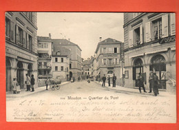 NAGS-17 RARE Moudon  Quartier Du Pont  Café De Moudon   Dos Simple. Circ. 1904  Photo Des Arts 2105 - Moudon