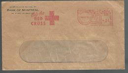 59545) Canada Bank Of Montreal Cover Postmark Cancel  Vancouver 1956 Red Cross Slogan - 1953-.... Elizabeth II