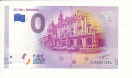 2019-1 - Billet Souvenir - 0 Euro - CUBA - HAVANA - CUAA -  n° 4326 - Private Proofs / Unofficial