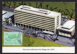 Nouveau Batiment Siège UPU Berne - Carte Maximum Kaart Card - 1970 - 1961-1970