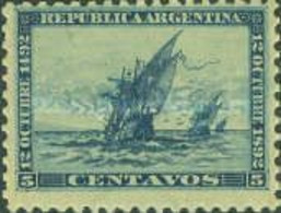 ARGENTINA - AÑO 1892 - 5c. IV Aniversario Del Descubrimiento De América - Oblitérés