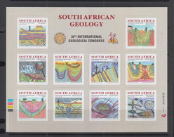 GEOLOGY - SOUTH AFRICA - 2016 - GEOLOGICAL CONGRESS SHEETLET OF  10 MINT NEVER HINGED - Altri