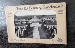 Delcampe - Zonnebeke Passendale Tyne Cot Cemetery, Passchendaele, 11.871 Graves, Map Met 10 Zichtkaarten - Gistel