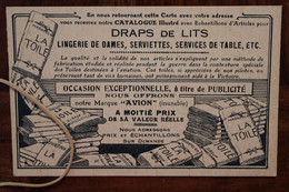 1910's CPA Ak Publicité Pub Illustrateur La Toile Elbeuf Sur Seine Draps De Lits Lingerie De Dames - Advertising