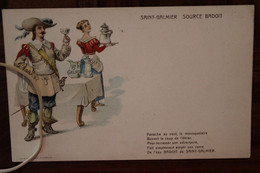 1910's CPA Ak Publicité Pub Illustrateur Saint-Galmier Source Badoit Mousquetaire - Publicité
