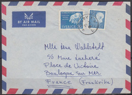 SUEDE  Composition 30o + 40o  Y.T.518 + 470  Sur Enveloppe De  VISBY Le 21 7 1965   Pour  62 BOULOGNE Sur MER - Storia Postale