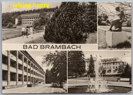 Bad Brambach - S/w Mehrbildkarte 10   Julius Fucik Haus - Nixe Im Kurpark . Joliot Curie Haus - Bad Brambach