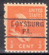 USA Precancel Vorausentwertungen Preo Locals Pennsylvania, Loysburg 729 - Precancels