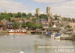 Postcard Lincoln Brayford Pool & Cathedral My Ref B26004 - Lincoln