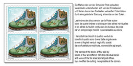 Switzerland 2022 (3/2022) Wandern - Hiking - Mountains . Shuhe - Cable Car - Shoes - Chaussures - MNH ** Block 4 - Nuevos