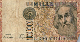 1000 Lire "M.Polo" / P#109b Signature Ciampi And Speziali / 06/01/1982 - 1.000 Lire