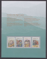 AUSTRALIE PRESENTATION PACK  ANIMALS HIGH COUNTRY ANIMAUX RONGEURS 1990 - Presentation Packs