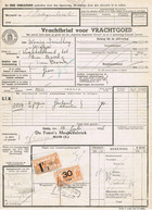 NS Spoorweg Vrachtbrief - Vlissingen 1936 1,5 Gld Geel + 30 Cent Geel - Railway