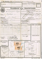 NS Spoorweg Vrachtbrief - Deventer 1939 40 Cent Geel + 45 Cent Geel > Met Zegelrand! - Schienenverkehr