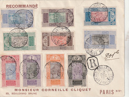 Guinée Rare Lettre Recommandée CONAKRY 3/12/1913 Affranchissement Recto Verso Série 63 à 79 Sauf 68 Pour Paris - Covers & Documents