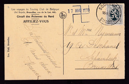 039/38 - CANTONS DE L'EST - Carte-Vue Les Fagnes TP Lion Héraldique SOURBRODT 1930 Vers BXL - 1929-1937 Heraldieke Leeuw