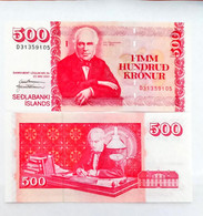 Sedlabankı Islands  Iceland 500 Kronur 2001 Unc - Iceland