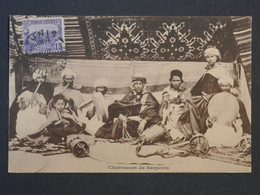 #32  TUNISIE   BELLE CARTE RR  1942   TUNIS  + + CHARMEURS  DE SERPENTS +++ AFFR.  INTERESSANT +++ - Brieven En Documenten