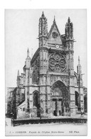 Cpa 27 VERNON Façade De L'église Notre-Dame Belle Carte, Dos Vierge - Vernon